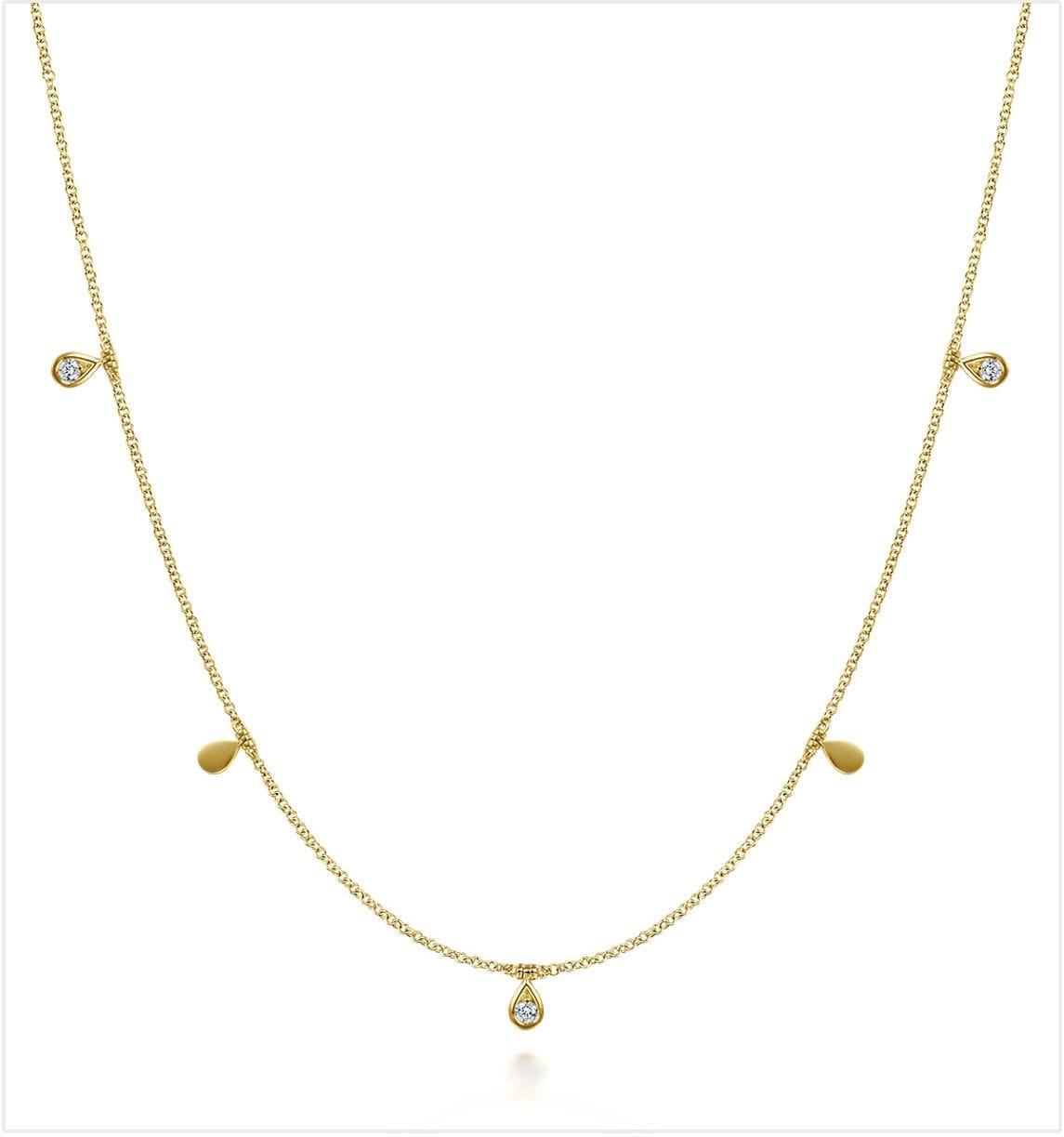 Yellow Gold Diamond Necklace