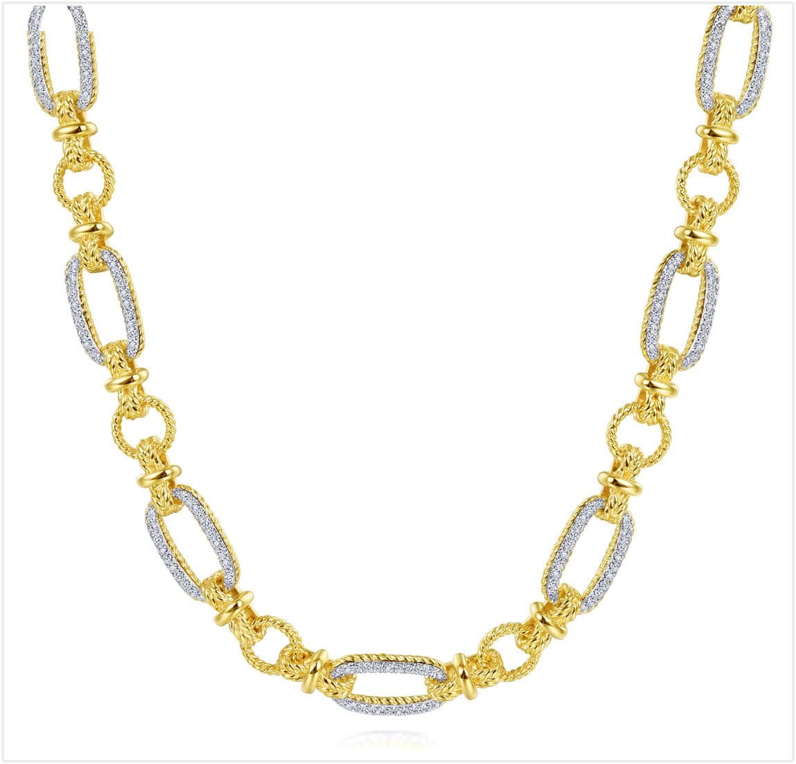 Yellow/White Gold Diamond Nacklace