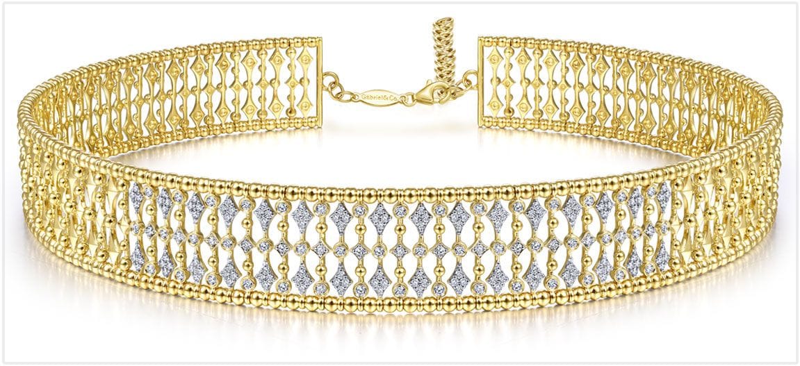 Yellow Gold Diamond Necklace